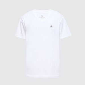 NWT Psycho Bunny Big & Tall Classic V Neck Tee in White Size XLT